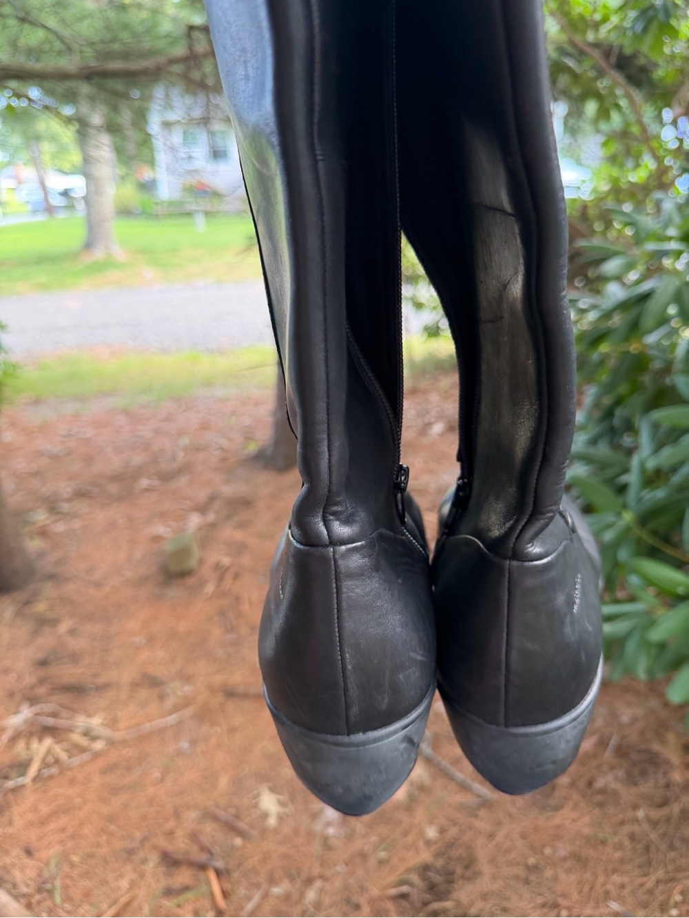 Merrell Women's Black Leather Mid-Calf Zip Boots- Durable - Picture 6 of 8